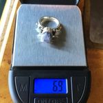 Natural Tanzanite Ethiopian Opal Sterling Silver Ring Size 5 Photo 7