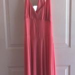 Venus New Women’s Vintage Halter Dress Peach 🍑 Coral Flowy Tie Up Back Medium Photo 0