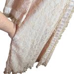 VTG Odette Barsa Peignoir Housecoat Dressing Gown 60s Pink Ivory Lace Pocket O/S Size undefined Photo 5