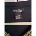 Lucky Brand Tunic Black Gold Beaded Embroidered Size S Cotton India Photo 2
