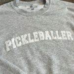 Pickleballer heathered gray crewneck sweatshirt boutique small medium trendy Photo 1