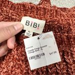 NWT BiBi Chenille Fringe Longsleeve Sweater Boho Western in Vintage Brick XL Orange Photo 10