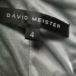 David Meister  Metallic Embellished Silk Gown Photo 4