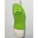 Lilly Pulitzer  Scoop Neck Puff Sleeve Tee T-Shirt Bright Green‎ XS Extra Small Photo 2