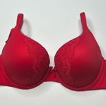 Victoria's Secret  Cherry Red perfect shape lined Bra 34c Adjustable Straps Photo 4
