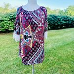Winwin  Women's Lace Tunic Top Multicolor Boho 1/2 Sleeves Polyester Size… Photo 1