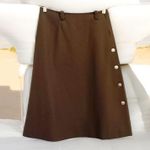 Vintage Made In France For Alan Austin Co. Skirt Lined Wool Aline Women’s Size S Tan Photo 0
