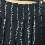 Three Dots  Floral Printed Wide Leg Pull On Pants Black‎ Small Photo 2