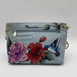 Anuschka  “Garden Jewels” Hand Painted Shoulder Bag Medium Handbag Purse New Photo 2
