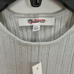 Madewell The Signature Shimmer Knit Cutaway Sweater Tank Ribbed Gray XXS NWT Photo 9