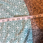 Lands' End  No Iron Supima Cotton Geometric Print Button Down Shirt Women 12 Photo 5