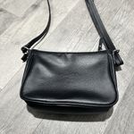 Rosetti Shoulder Bag Black Pockets Zippers Adjustable Strap Women's Purse Faux Leather Photo 3