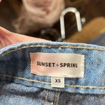 Sunset + Spring Womens Blue Patched Destroyed Casual Mini Skirt XS Photo 6