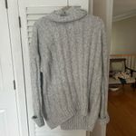 Topshop  knitted roll neck wide rib sweater in gray Photo 3