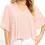 Lulus Lulu’s Love for You Blush Pink Pleated Top size Large EUC Photo 7