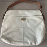 Fossil  Explorer Flap Foldover Hobo Light blue Leather Slouch Shoulder Bag Photo 0