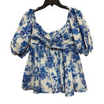 Caroline Constas Floral Tops White Size L Photo 0