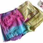 Levi's Vintage: ® ★ Red Tab 501’s® ★ Ripped Tie Dye Cut Off Festival Denim Shorts Photo 13