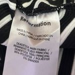 Reformation Black White Striped Drawstring High Waisted Wide Leg Pants Size M Photo 5