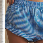 Anthropologie The Wren Stripe Boxer Shorts: Rolled Edition Size L Photo 0