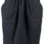 Peter Som π Pleated Metallic Wool Skirt in Black Photo 0
