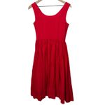 J.‎ Peterman Red Cotton Fit and Flare Dress Sleeveless Holiday Going Out Party Size 2 Photo 5