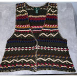 Hunt Club Women's  Green Multi-color Fair Isle Knit Vest 18W Photo 0