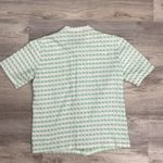 Catalina Sportswear White & Green Short Sleeve Button Down Sweater Size Small Photo 7