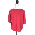 Zella Z by Womens Crop Top Shirt Short Sleeve Crewneck Hi Low Red Medium NWT Photo 2