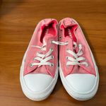 Converse  Chuck Taylor All Star Shorline Slip On Sneaker Pink White Elastic‎ W8 Photo 2