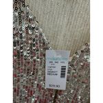 Maurice's Top Women MEDIUM NWT Cream Pink Sequin V-Neck Sleeveless Tank Photo 5