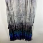 Reiss Mirte Silk V-neck Maxi Dress Size 6 Blue Tie Dye Batik Chiffon Silk Photo 5