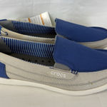 Crocs Walu Women’s Canvas Loafers Slip-On Blue US 9 Boat Shoes Photo 0