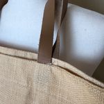 Mud Pie  Woven Jute Tote Beach bag with Tassel detail Photo 5