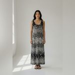 Soma Black and Cream Floral Maxi Tank Dress Size XS Photo 2