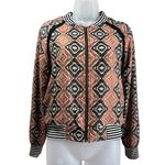 Saltwater Luxe Geometric Print Bomber Jacket Size XS Photo 0