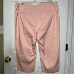 Talbots Heritage Crop Pants Sz 16P Light Pink Side Zip Cotton Stretch Flat Front Photo 1