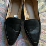 A New Day Black Leather Flats Timeless Slip-On Loafers Photo 0