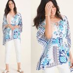 Chico's NWOT  FLORAL MULTI-PRINT PONCHO SZ-S/M Photo 1