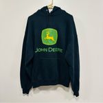John Deere  Black Sweatshirt with Green Accents Photo 3