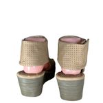 Fly London  Yahl Brown Tan Beige Leather Wedge Ankle Peep Toe Size 39 US 8/8.5 Photo 5