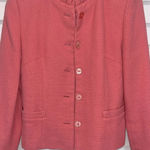 Petite Sophisticate Pretty pink vintage blazer size 2 textured blazer lined pleated cuffs neckline Photo 1