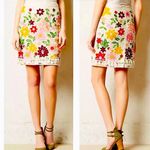 Anthropologie MAEVE  Ayaka Lace Cream Embroidered Floral Pencil Skirt Sz 6 Photo 4
