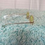 Round Yellow Lens and Gold Metal Frame Sunglasses NWOT Photo 1