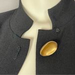 Vintage Crepe Wool Dress High Neck Lined Dramatic Long Sleeves‎ Women Sz 8 Retro Black Photo 8