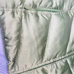 Eddie Bauer  goose down filled Puffer Vest Jacket Women's Size LG metallic Green Photo 1