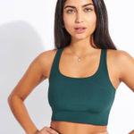 Girlfriend Collective Paloma Longline Racerback Emerald Sports Bra Size XS Photo 0