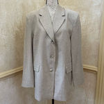 & Other Stories & Other Stories Relaxed Long Silk Blazer Beige Natural Fibers US 12 Old money Photo 12