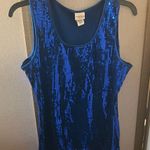 Covington  Royal Blue Sequin front Tank Top large Photo 0