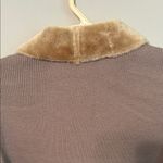 Jaclyn Smith Women’s  Tan Teddy Jacket with Faux Fur Collar Photo 3